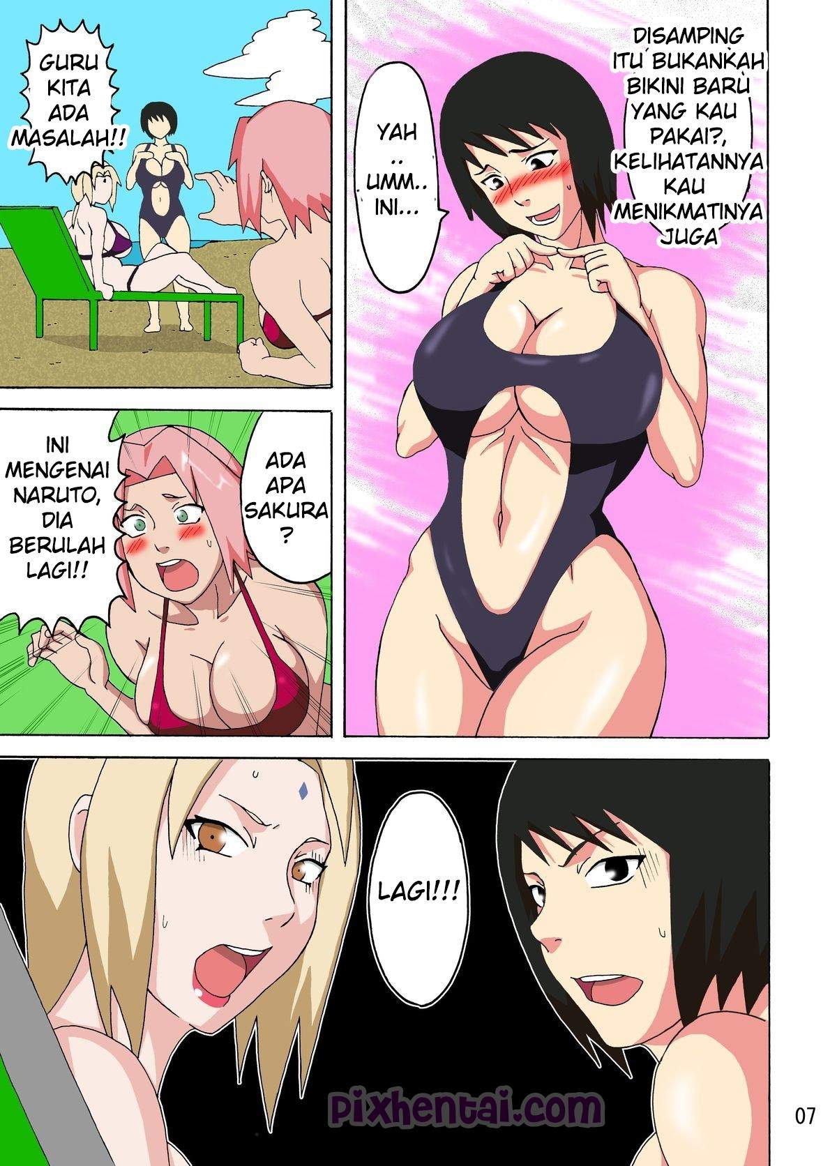 Komik Hentai Tsunade's Obscene Beach : Gara-gara Kelakuan Mesum Naruto Manga XXX Porn Doujin Sex Bokep 07